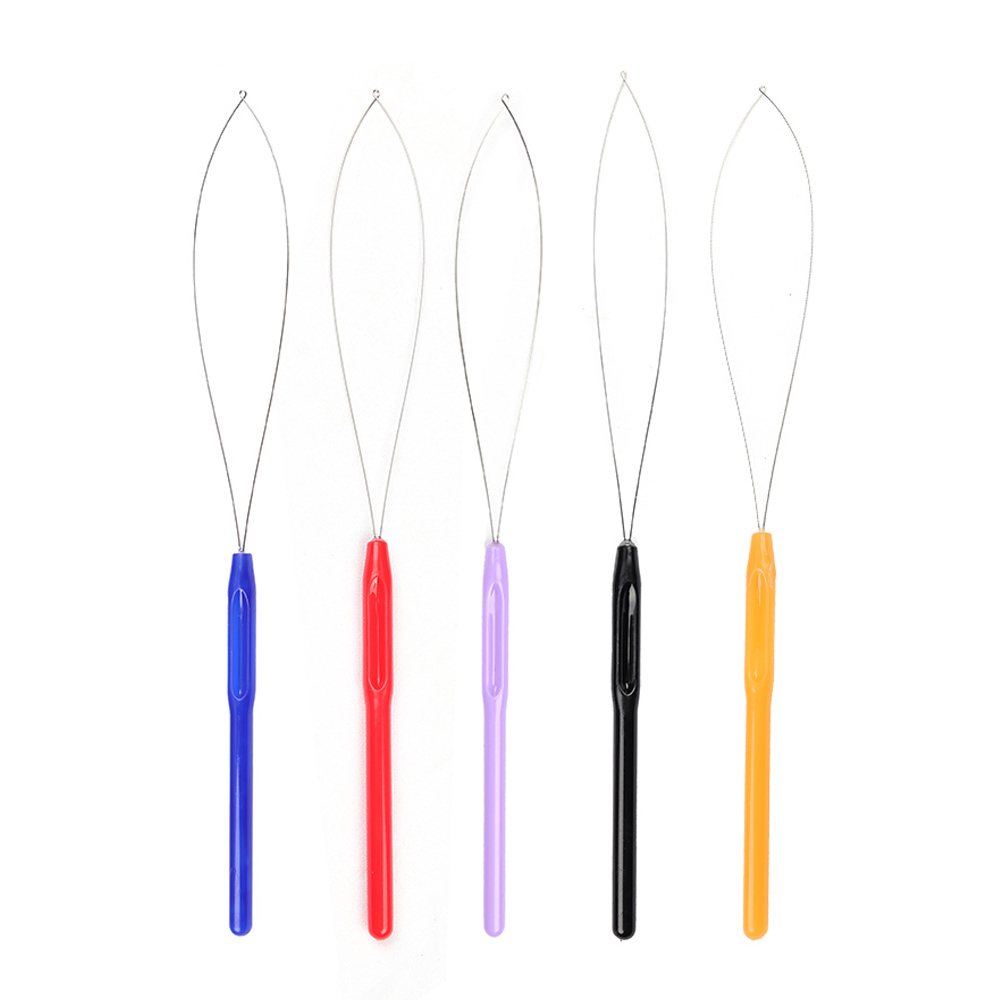 Needle Threader Tool - 5 adet saç uzatma döngü iğne