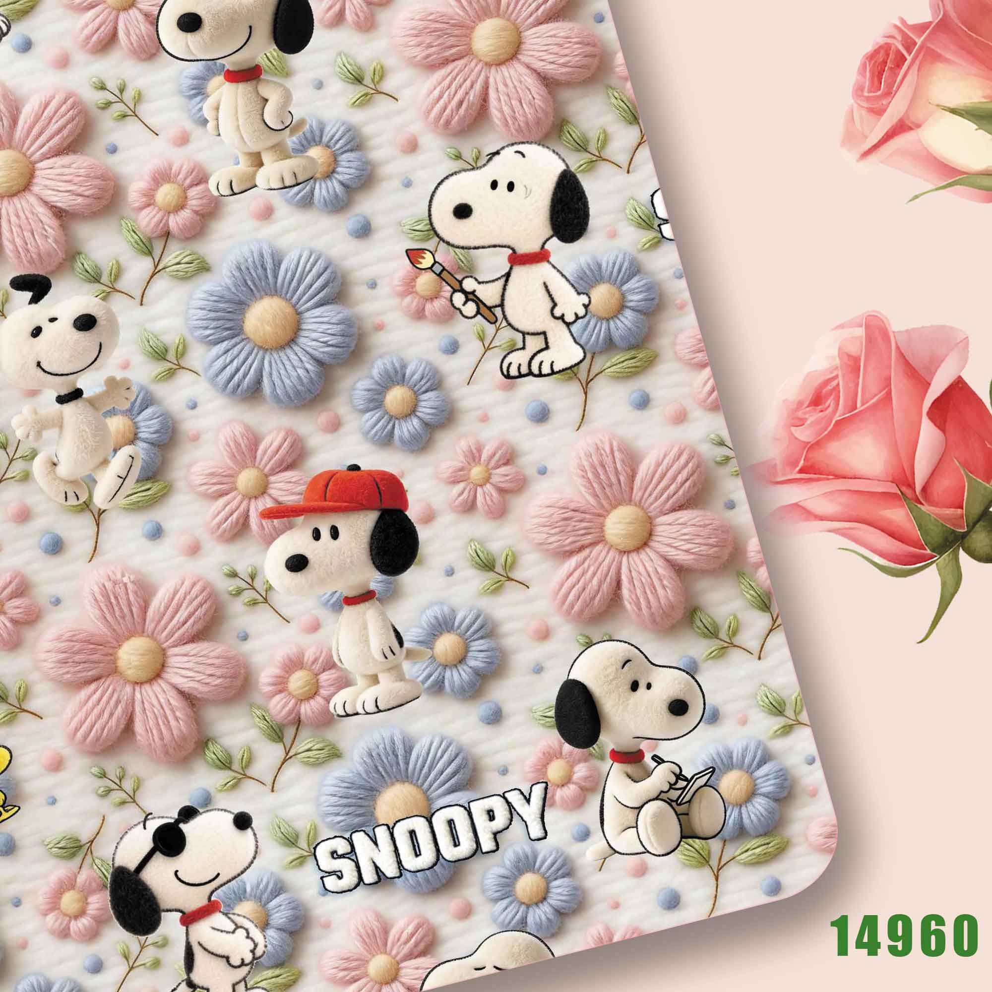 Sewing And Textile - TAKARA TOMY Snoopy kumaş140CM Karikatür Polyester