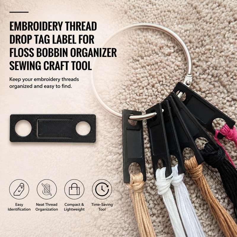 Sewing Label - Nakış İpliği Damla Etiketi, Floss Bobin
