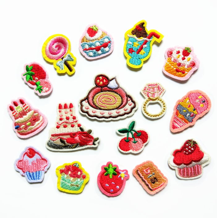 Sewing Id - 10 Adet Meyve Kek Desenli İşlemeli