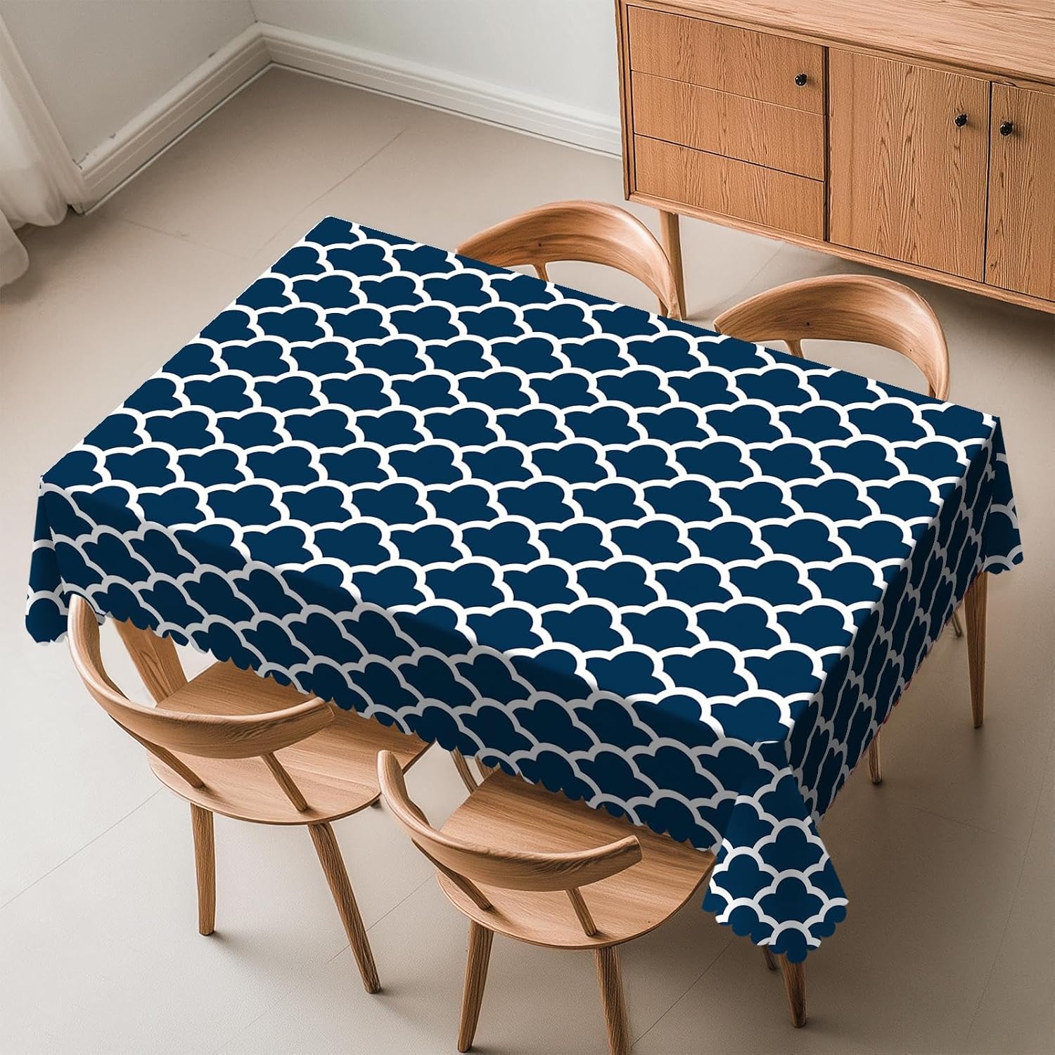 Century Textile & Sewing Supply Online Shopping - Mavi Masa Örtüsü Lacivert Bulut Dikişsiz
