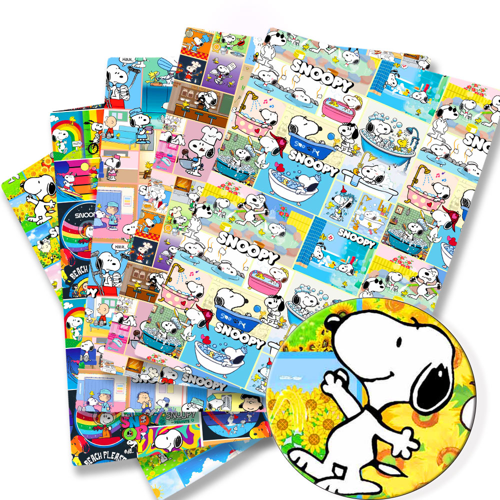 Sewing And Textile - TAKARA TOMY Snoopy kumaş140x50CM Karikatür baskılı