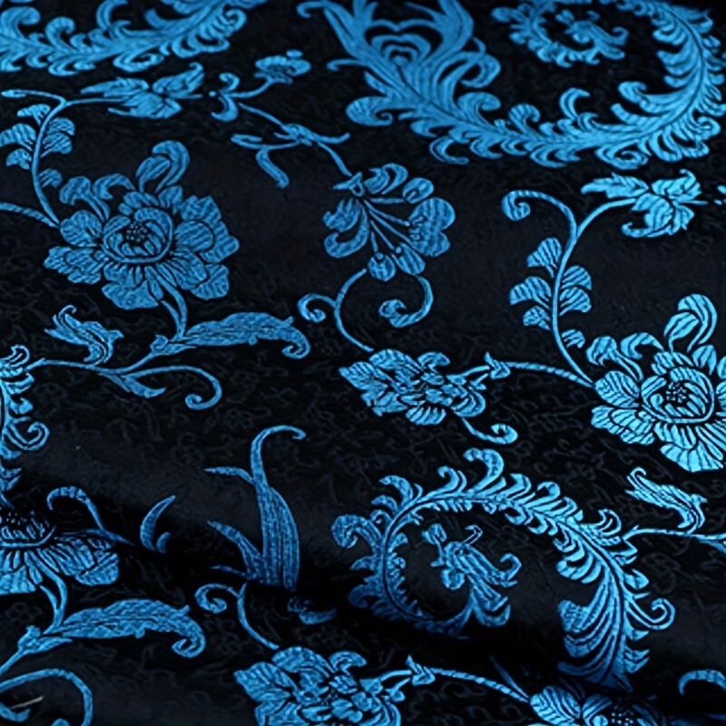Sewing Garment - 3D Mavi Anka Kuşu Kuyruklu Brokar