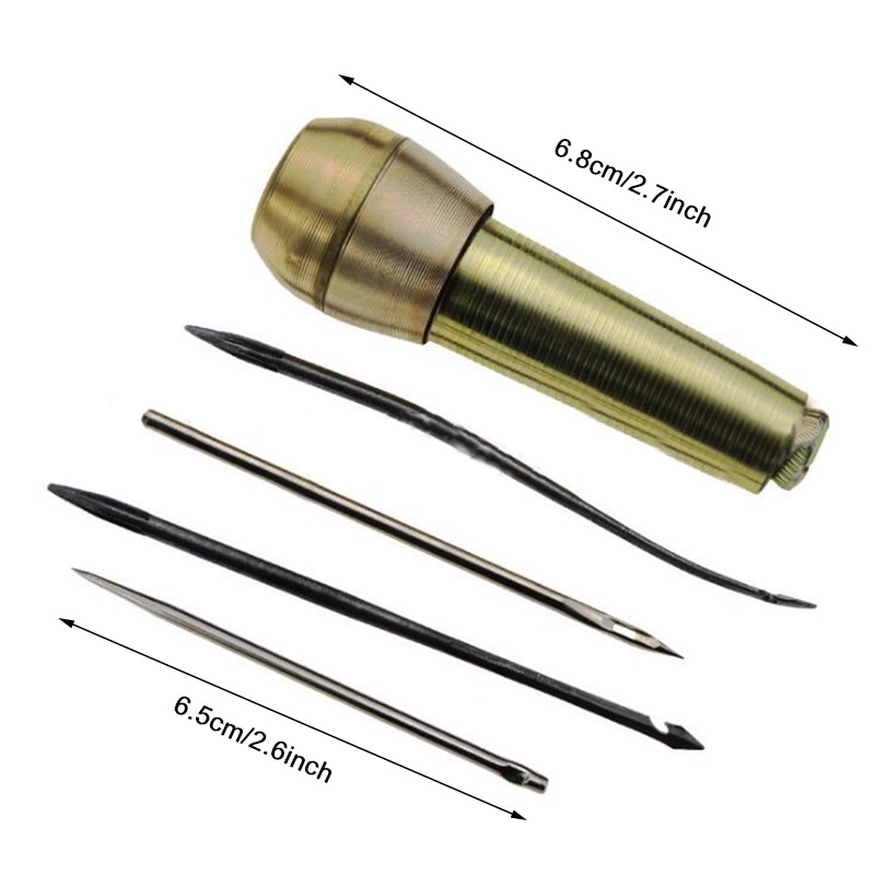 Bakır Saplı Dikiş Awl'ı DIY El - Needle Threader Tool incelemesi ve fiyatı