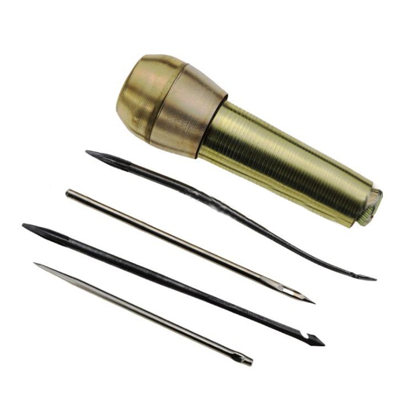 Bakır Saplı Dikiş Awl'ı DIY El - Needle Threader Tool incelemesi ve fiyatı