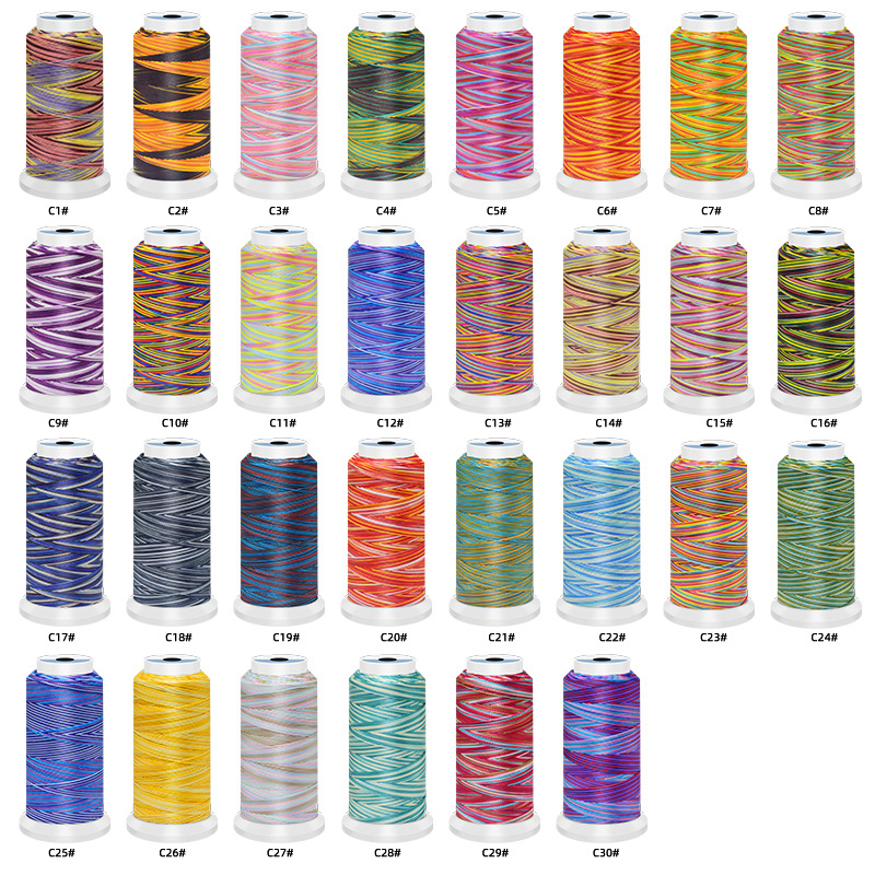0.5/0.8/1mm Polyester gökkuşağ - Sewing Thread In Textile incelemesi ve fiyatı